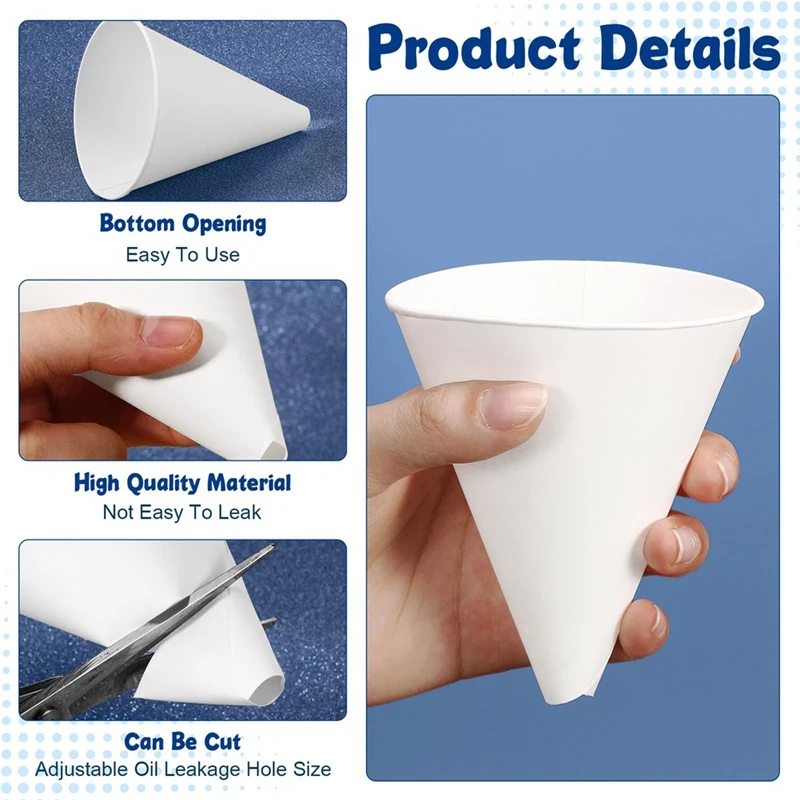 50pcs Disposable Oil Funnel Engine Oil Cone Funnel Paper Anti-Spill Funnel For Car Oil Bottles Engine Oil Tank - View #10