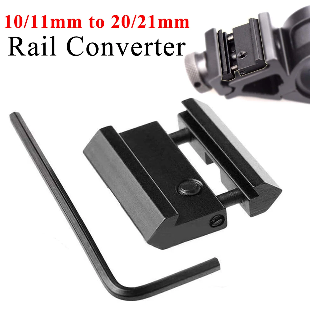 11 to 20mm Track / 11mm to 22mm Conversion Adapter Standard Weaver Rail ...