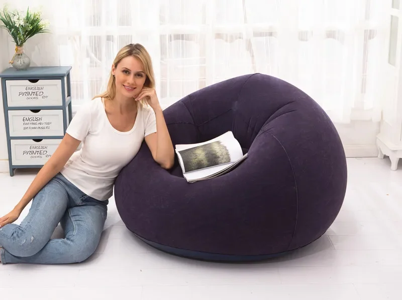 Description Picture 6 of itemLarge Lazy Inflatable Sofa Chairs PVC Lounger Seat Bean Bag Sofas Pouf Puff Couch Tatami Living Room Supply Outdoor Camping