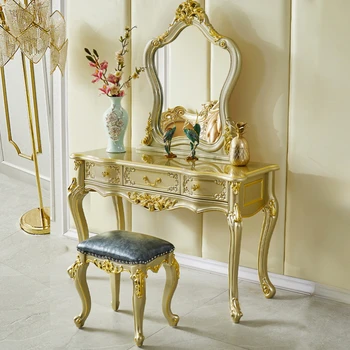 모던 클린 드레서 럭셔리 나무 미니 유럽 서랍 드레싱 테이블 거울, 공주 거울, 토카도르 마킬라 제 살롱 가구