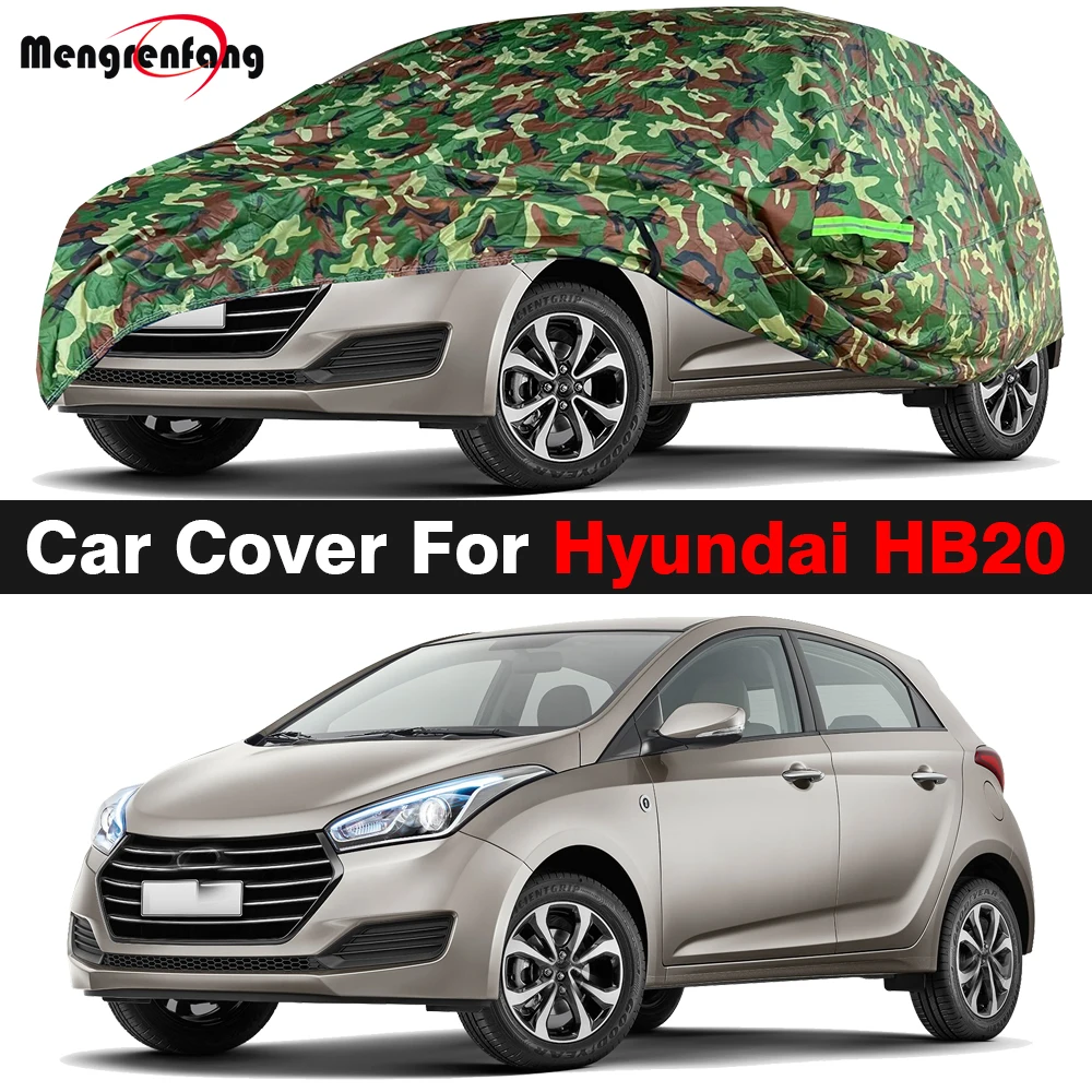 

Full Car Cover Camouflage Anti-UV Sun Snow Rain Protection Waterproof Cover For Hyundai HB20 HB20S HB20X 2012-2025