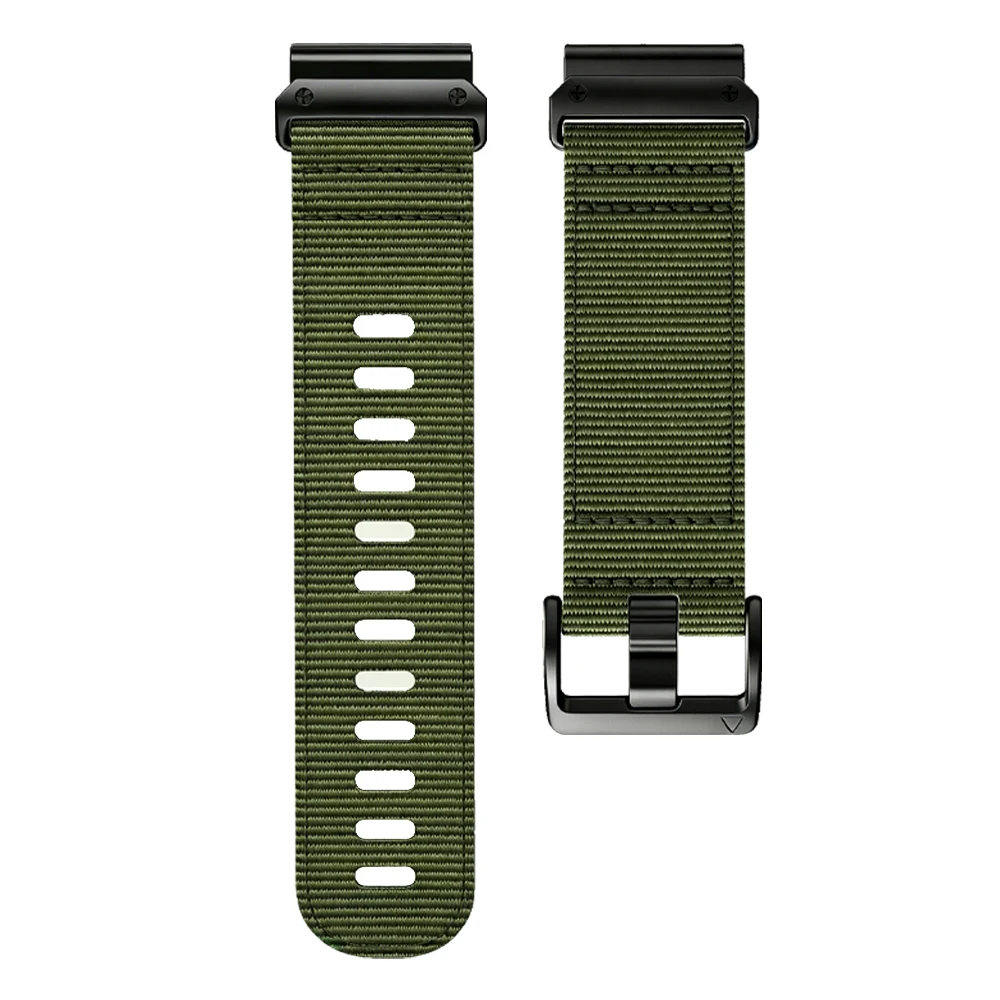 Wear-Resistant Nylon QuickFit Woven Strap, 26-22mm Adjustable Band Bracelet