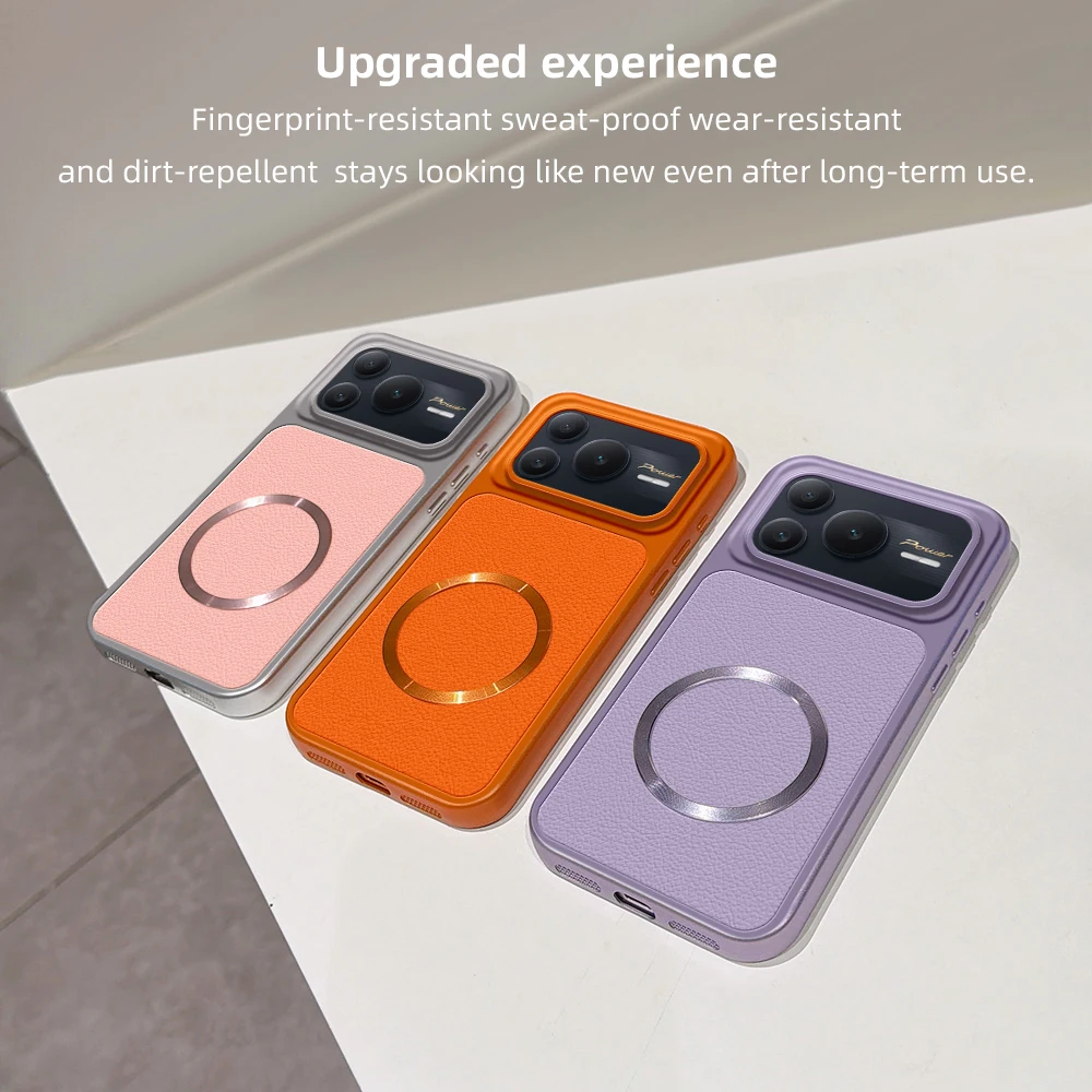 Luxury Leather Matte Magnetic Soft TPU Phone Case