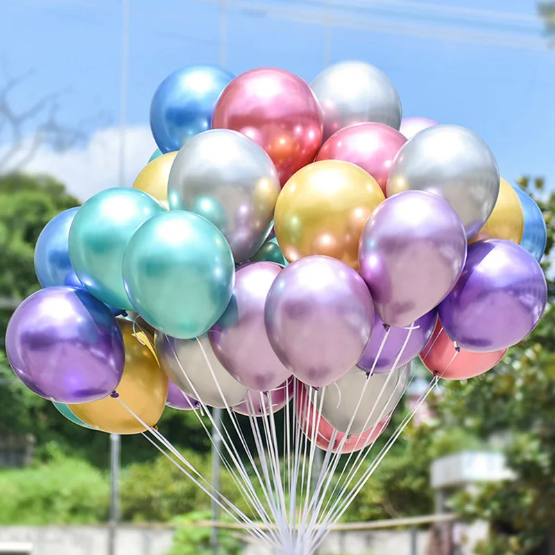 

50pcs 5"10"12"18"metallic latex inflatable balloon wedding room decoration birthday party thickening anniversary celebration