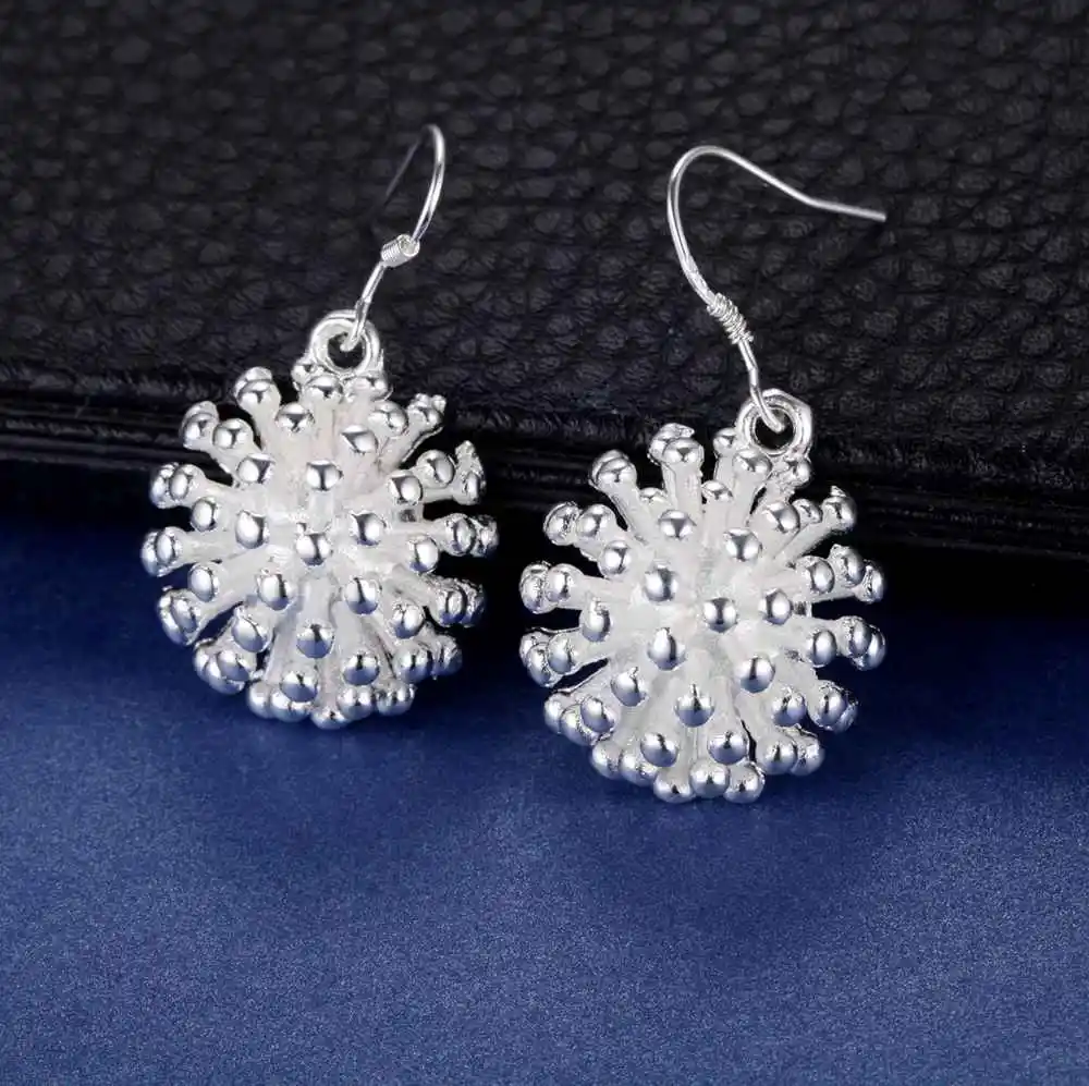 

Fashion 925 Sterling Silver Beautiful Fireworks Drop Earrings for Women Christmas Gifts Party Wedding Jewelry