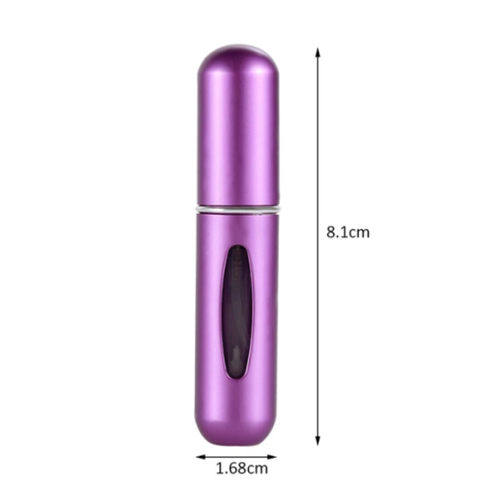 Perfume Spray Bottle 1/2/4pcs Mini Portable Refillable Aluminum Atomizer Bottle 5ml Refill for Travel