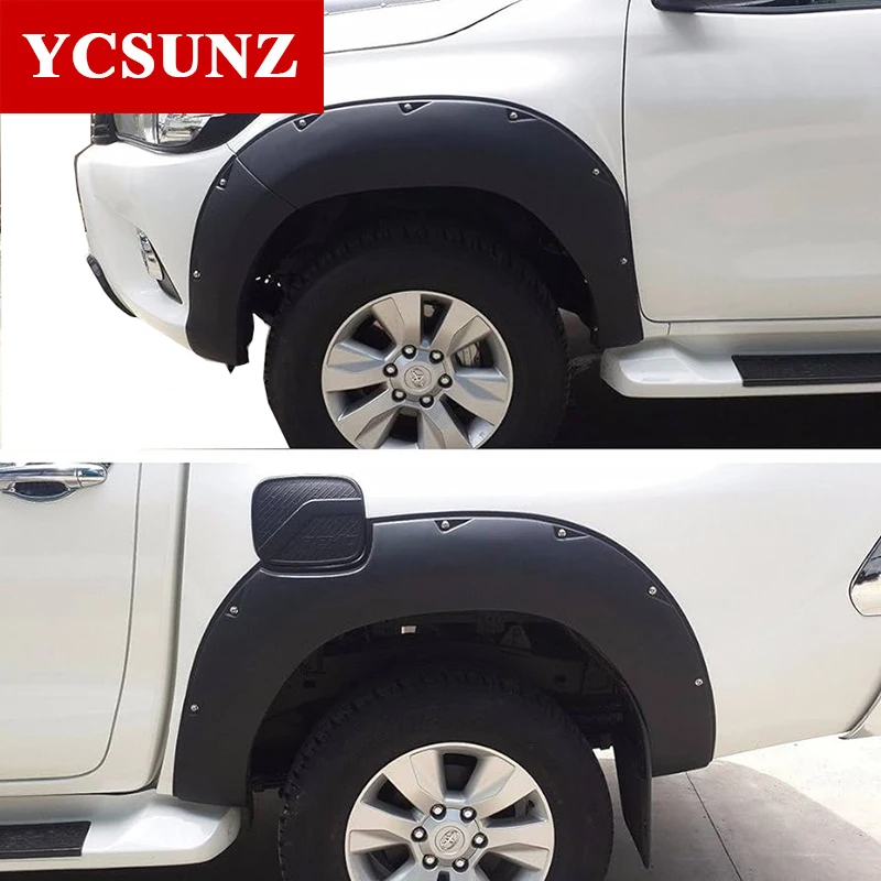 

Wheel Arch Fender Flares Mudguards For Toyota Hilux Revo 2016 2017 2018 Double Cabin Accessories 4X4 Ycsunz