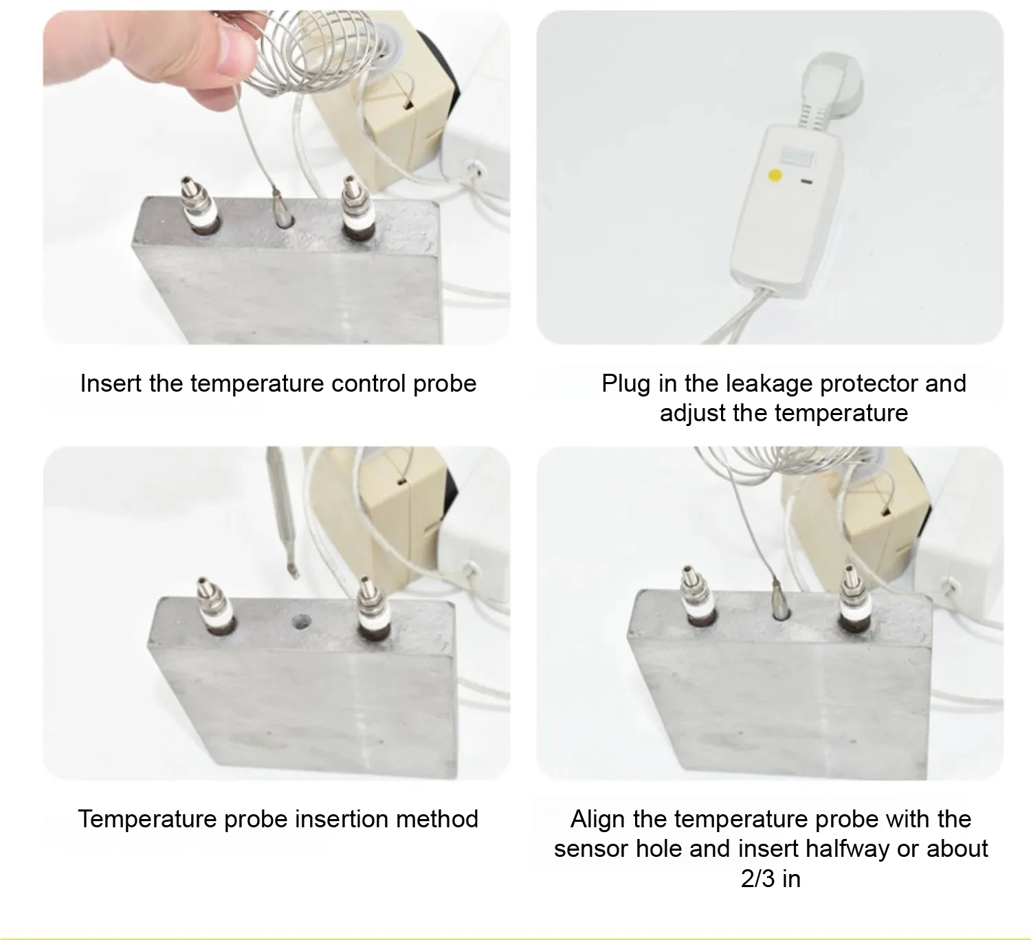ZLJRB Cast Aluminum Adjustable Heating Plate Set 220V Thermostat Heater 50-300°C