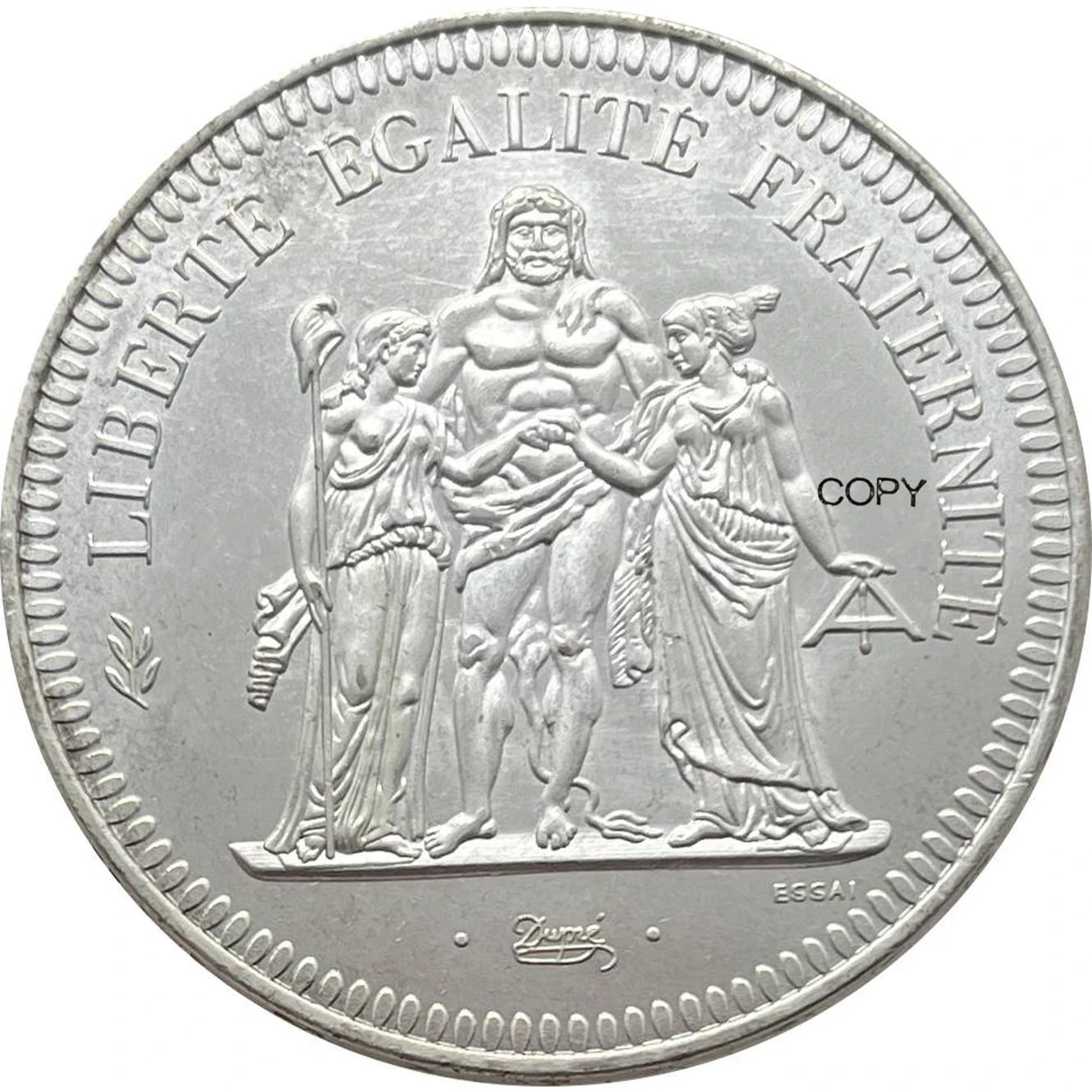 실버 도금 카피 기념 주화, 프랑스 헤라클레스 드 듀프레, Ww2 모네다 소장용 주화, 프랑스 1973, 20 프랑스 