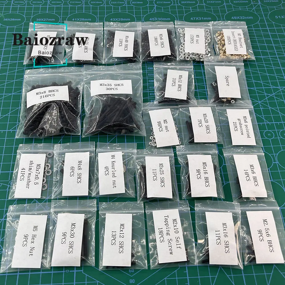 Baiozraw Voron Micron 120 180 Plus Kit Parafusos Hardware Porca Fixadores Voron Micron Mais Peças Impressora 3d - Imagem 2