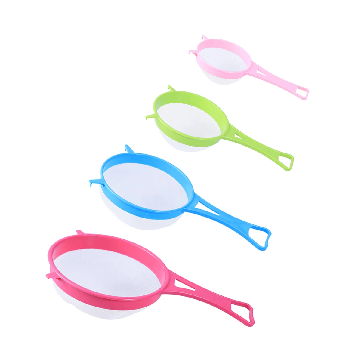 

4 Pcs Food Strainer Plastic Fine Mesh Food Sieve Strainer Colander Flour Sieve Icing Sugar Sifter Tea Filter
