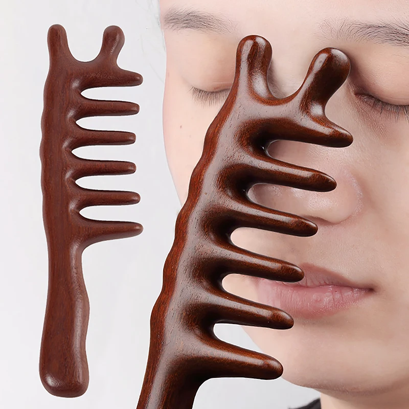 

Long-handled Wooden Comb Massage Comb Head Acupoint Massager Sandalwood Massage Comb Anti-static Smooth Hair Comb