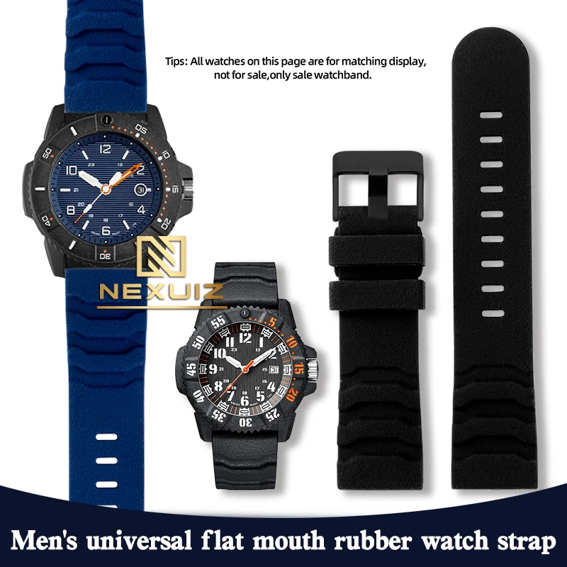 Cinturino Per Orologio In Gomma Universale Da Uomo Per Luminox 3749 3741 3723 3729 Cinturino Per Orologio Diesel Breitling Barcelet 24Mm Impermeabile