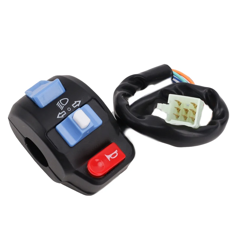 Aluminum 22mm Motorcycle Horn Button Turn Signal Button Switch Control Electric Bike Scooter Handlebar Switch For Gy6 50cc 125cc