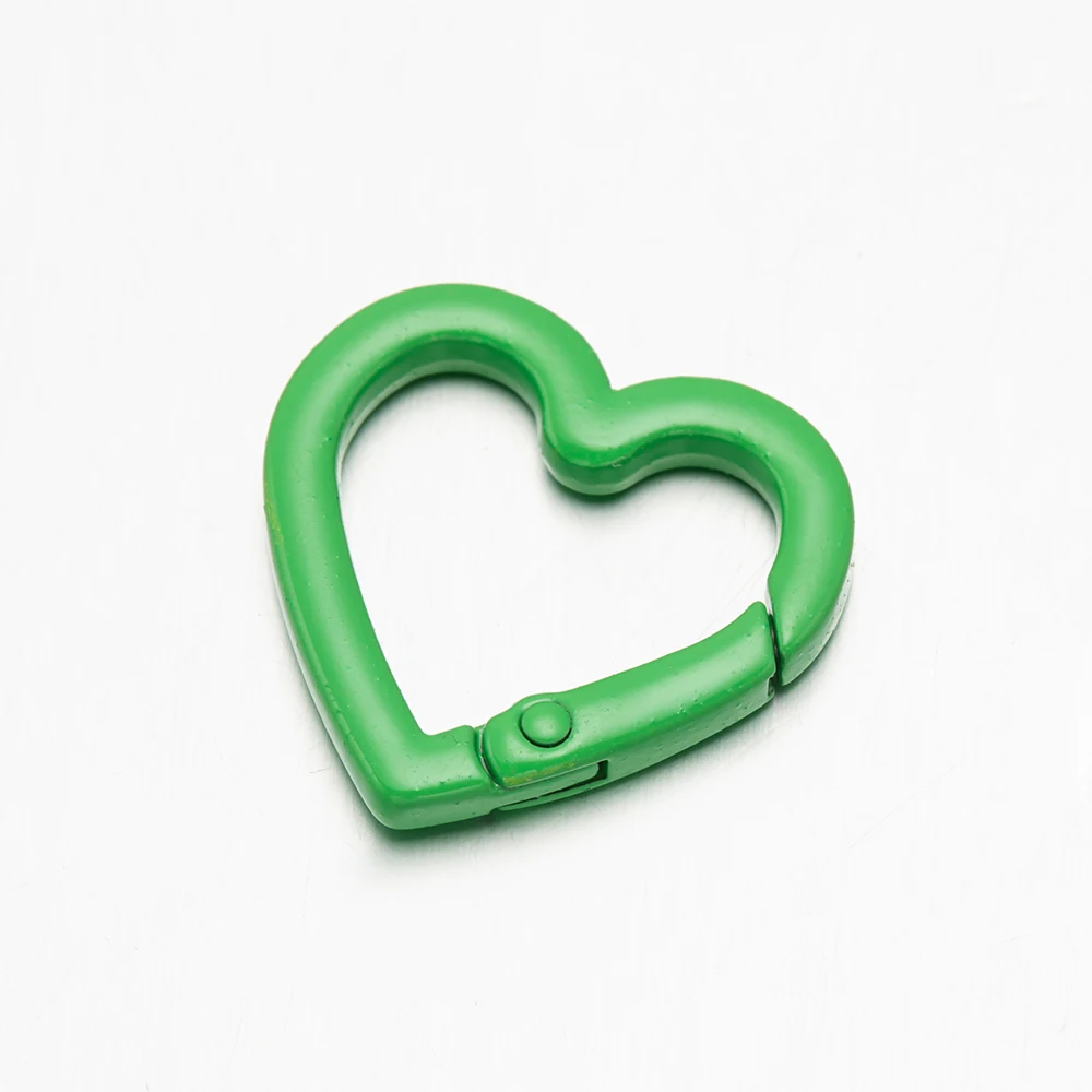 Heart Shaped Carabiner Keychain Hook Set for DIY Jewelry and Crafting