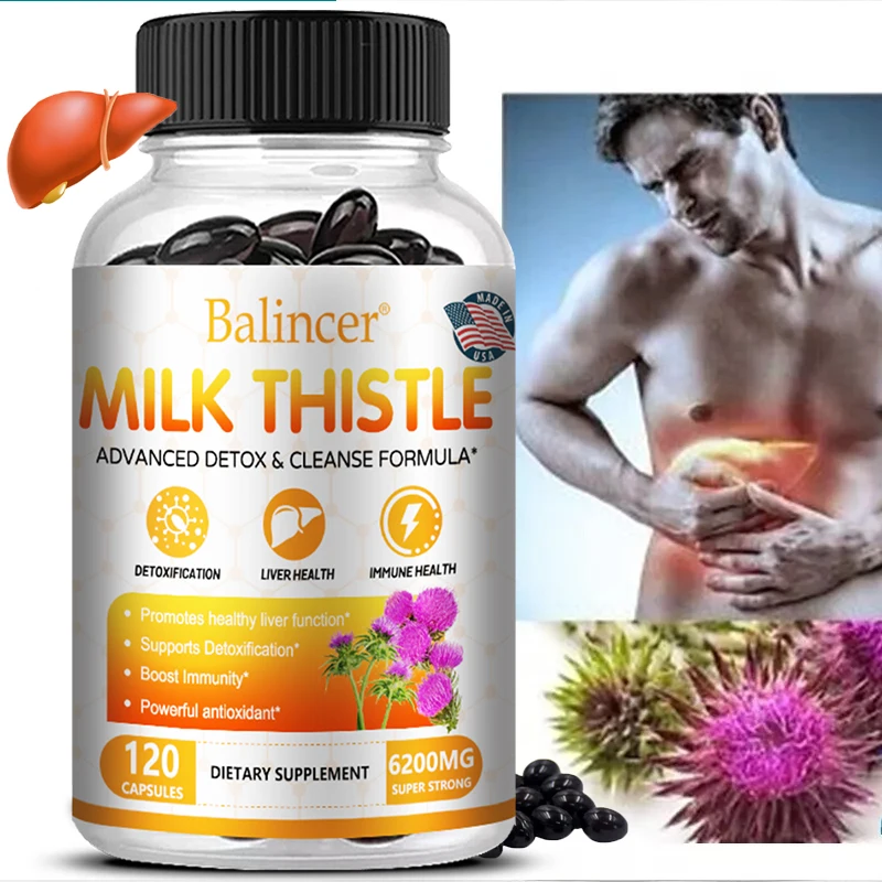 

Органический экстракт расторопши капсулы и Одуванчик полезны для здоровья печени поддержка функции печени без ГМО Вегетарианская ЭКСТРА СИЛА