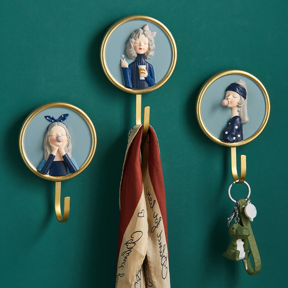 홈 장식 사랑스러운 버블 걸 후크, 새로운 클래식 스타일, 인테리어 걸이식 장식, 욕실 벽 장식, 열쇠 행어 공예 선물