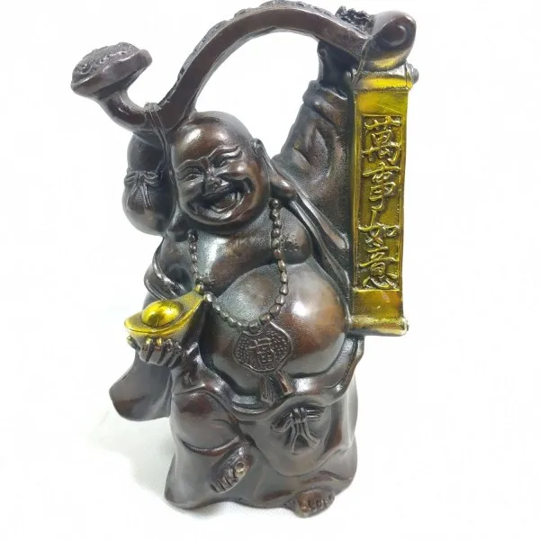 

Copper gilded Maitreya Buddha, everything goes smoothly, laughing ingot, Maitreya Buddha's brass and purple copper gil