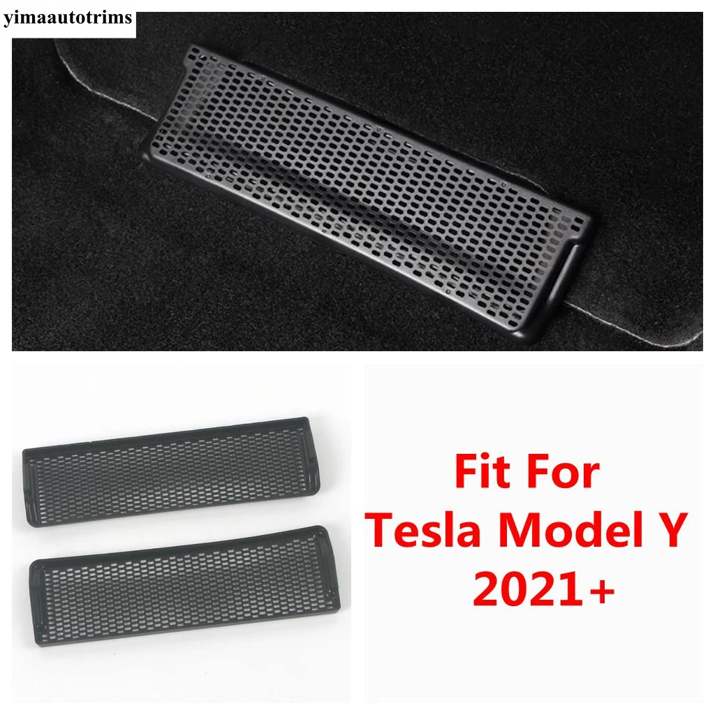 

Car Under Seat Floor Air AC Conditioning Vent Outlet Anti-Blocking Dust Cover Interior Accessories For Tesla Model Y 2021 2022