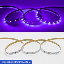 UV LED Strip Light - Flexible Ultraviolet Purple Lighting Tape with High - Intensity LEDs - 5M (12V 2835 60LED)