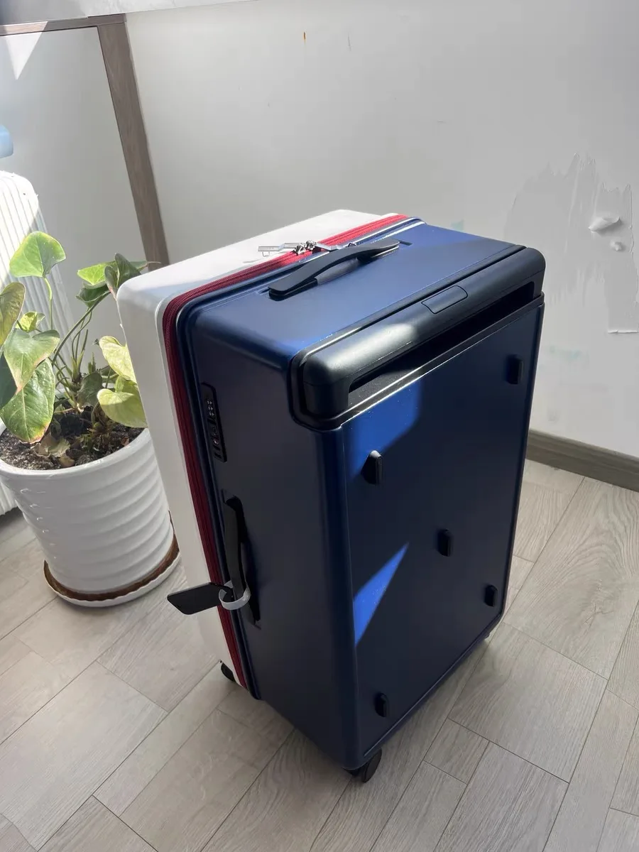 High Quality Large Capacity Wide pull rod Luggage Unisex Adult Trolley Case Thickened Password Suitcase 30-Inch Universal Wheels