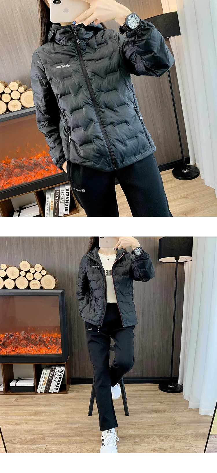 Description Picture 3 of itemOutdoor Down Jackets Women Men's Winter Coats Mountaineering Thickened Windbreakers Nature hike 2024 Autumn New