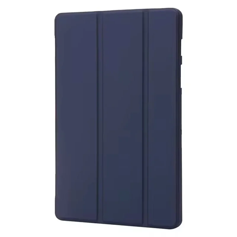 Tri-Fold Solid Auto Sleep Tablet Cover with Soft TPU Back Stand