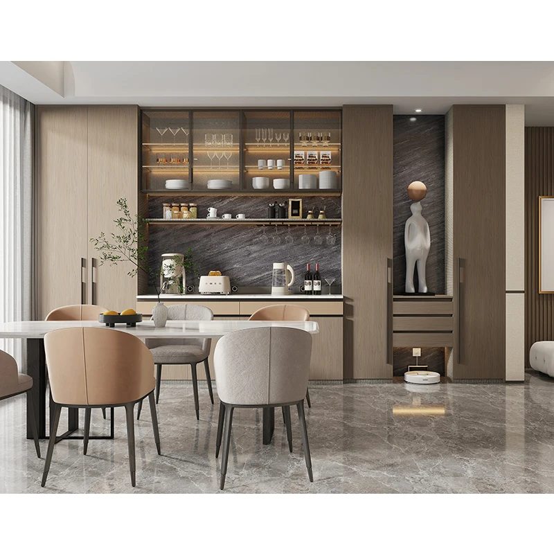 

custom，Wine cabinet customization，SUOFEIYA Customized modern dining cabinet drink wine display cabinet bar living room furniture