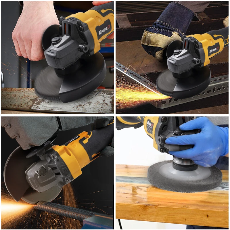 BABEQ M14 125MM Brushless Angle Grinder 3 Gears Cordless Grinding Polisher Woodworking Cutting Power Tool for Makita 18V Battery 5