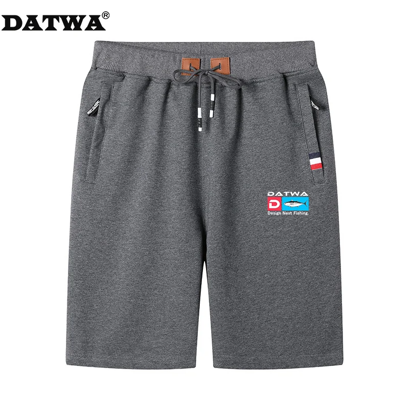 Datwa Fishing Shorts, Outdoor Sports Men's Zippered Pockets, Summer Work Leisure Breathable Knitted Cotton Loose Beach Shorts