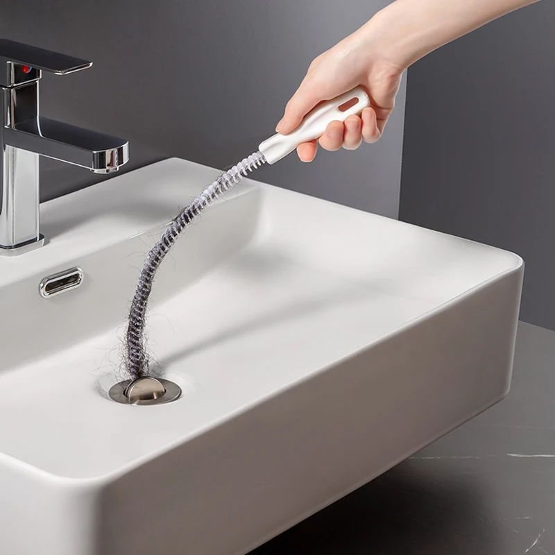 Sewer Cleaning Brush Bendable Sink Tub Toilet Dredge Pipe Hair Cleaner Tools Kitchen Bathroom Home