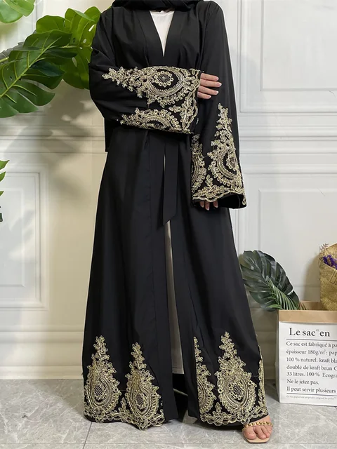 Ramadan Abaya dubaï luxe mode Kimono musulman pour femmes Cardigan caftan Robe Femme Caftan Marocain turquie Islam vêtements
