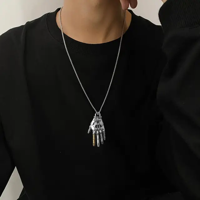 ハンドペンダント★手★ Amazon | [小さな店] メカニカルバイオニックハンドペンダント