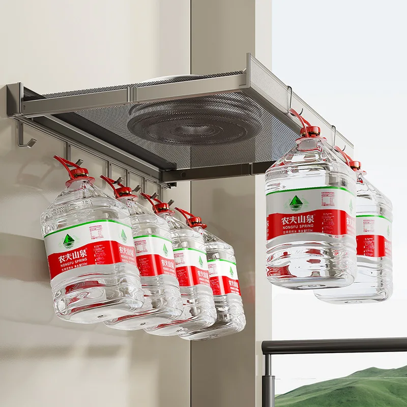 Foldable Clothes Hanger Wall Mounted Traceless Socks Underwear Drying Rack with Hooks Space-Saving Balcony Laundry Drying Rack 5