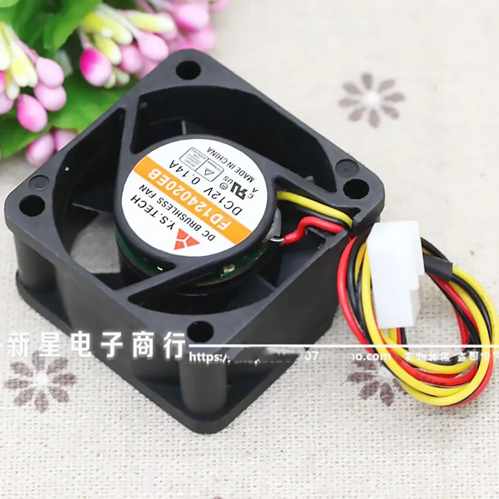 Y.S Tech 12VDC 0.14A  ð ǳ, 3  Ұ FD124020EB, 4cm, 40x40x20mm