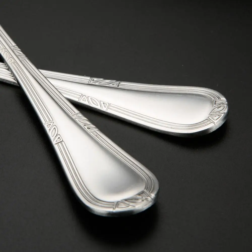 Kitchen Utensils 1/2pcs Stainless Steel Saucier Sauce Soup Scoop 7.87*2.91 Inch Silver Cleanable Spoon Set