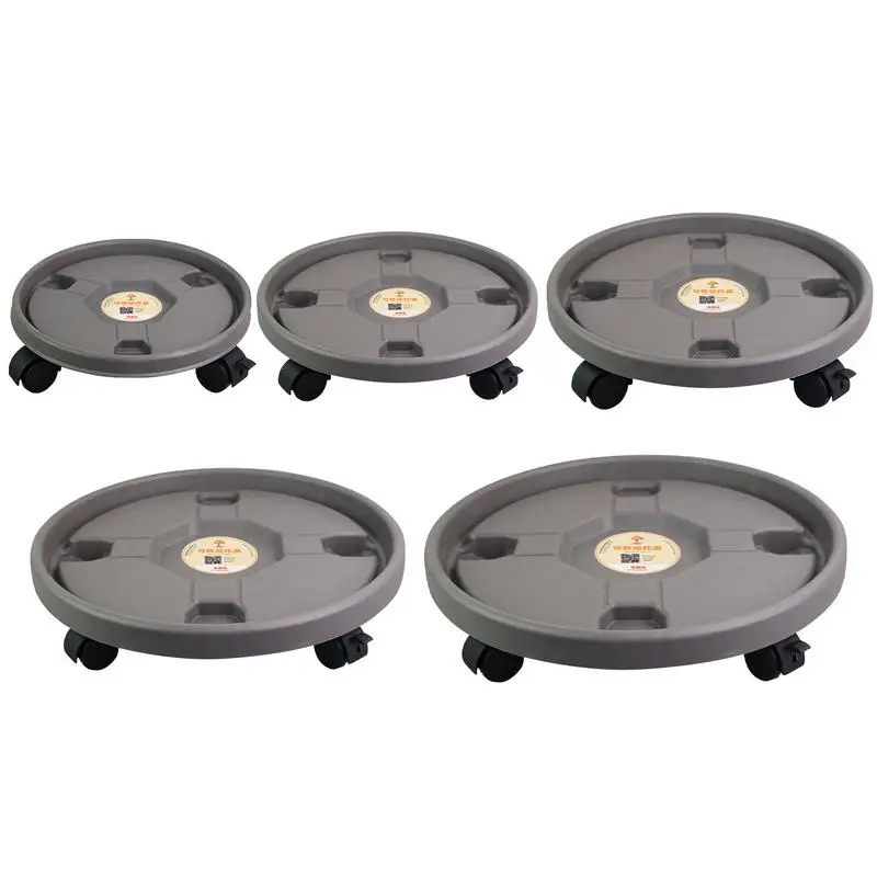 Plant Stand Universal Flower Pot Wheels Round Plastic Tray for Potted Plants