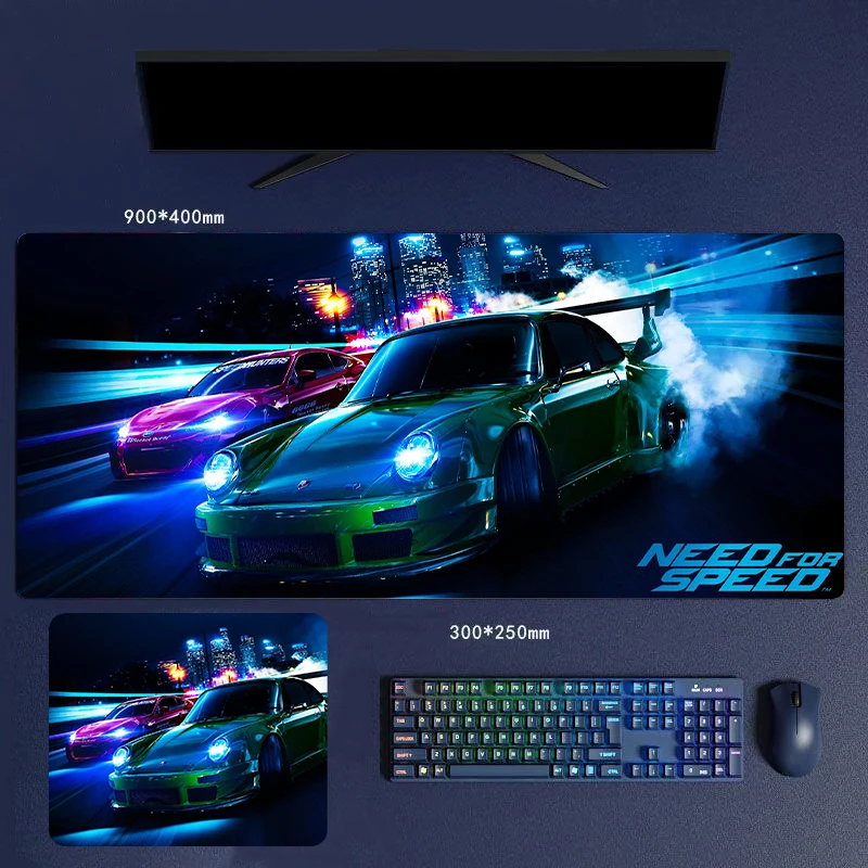 

30/60/70/80cm Need for Speed Racing Games HD Locking Edge Desk Mat Rubber Mouse Pads Keyboards Accessories Computer Peripheral