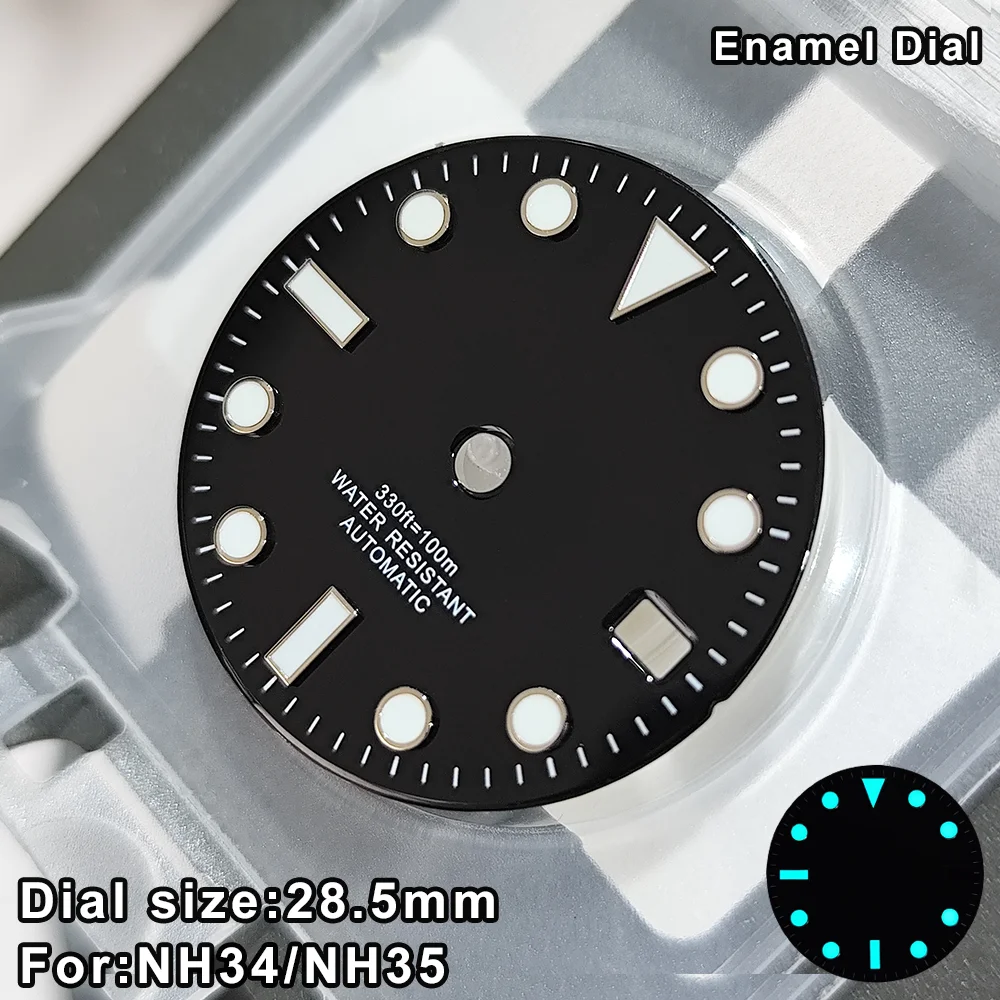 Blue Luminous Multi-Color Watch Dial Replacement - 28.5mm