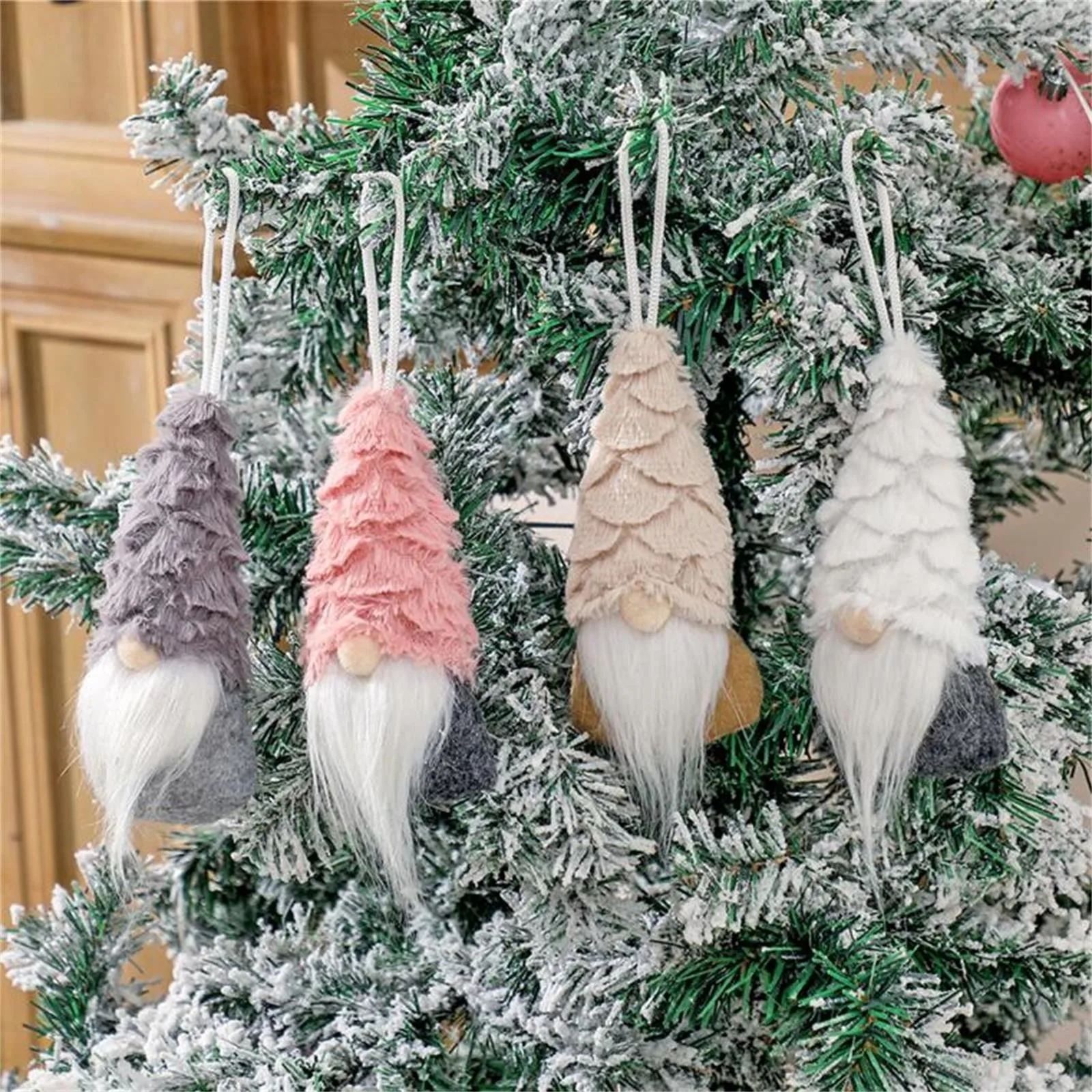 Christmas Decorations 2023 Cute Gnome Faceless Dwarf Doll Xmas Tree Pendant Hanging Ornaments Decorations For Home Kids Gift