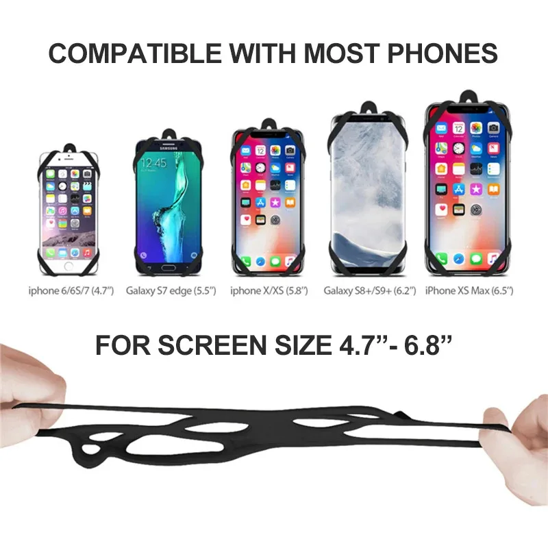 Cordini per telefono intorno al collo, cinturino per telefono 2 in 1 con supporto per telefono in silicone e toppa per iPhone La maggior parte dei telefoni cellulari - immagine 5