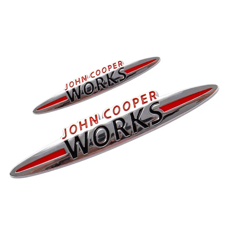 3D Metal Chrome Car Front Grill Emblem Trunk Badge Logo Per Adesivi Mini John Cooper Works Decalcomania Accessori