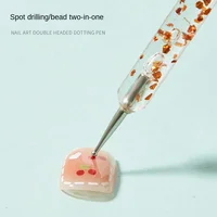 1 ensemble de stylos à points professionnels à double extrémité pour Nail Art – Parfait pour les motifs d'ongles à pois, de strass et complexes 2