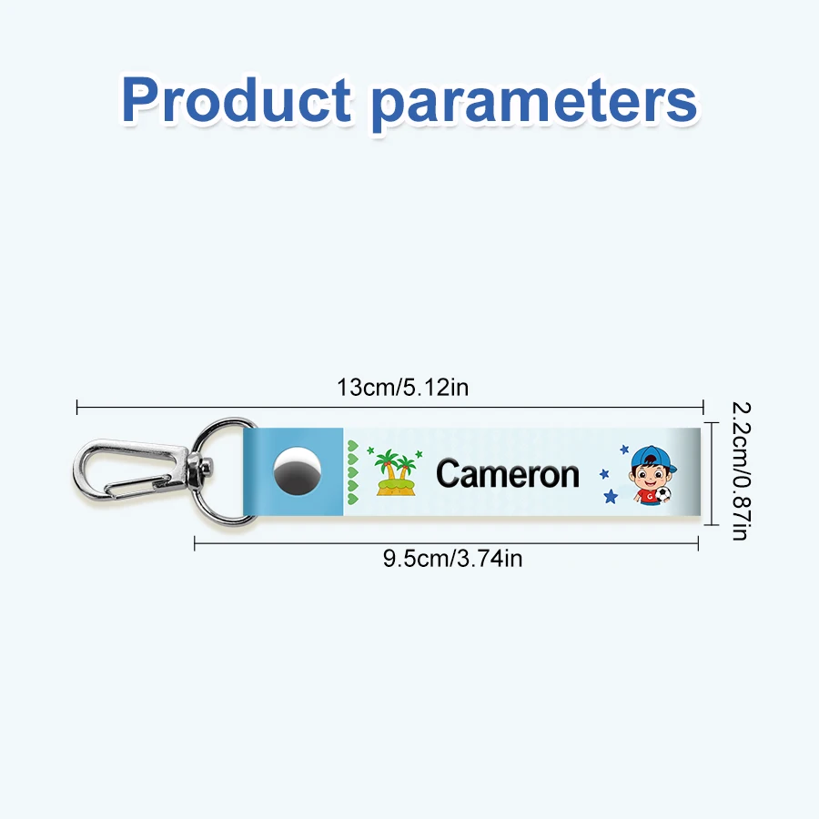 Personalized boy name lanyard name label hook children's ID card label daycare backpack water bottle name