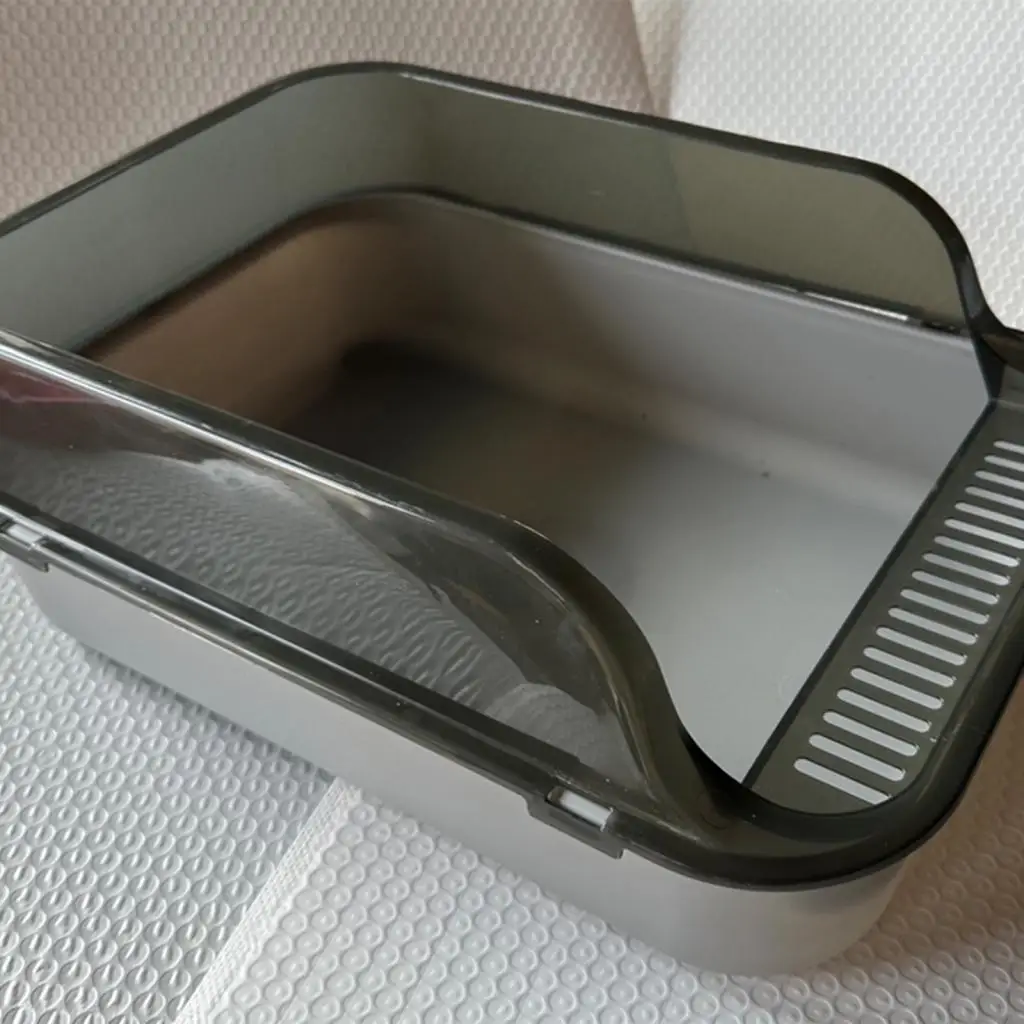 Cat Litter Box Kitty Litter Pan Anti Splashing Cats Potty Toilet with High Side Semi Closed Pet Tray Cats Pan