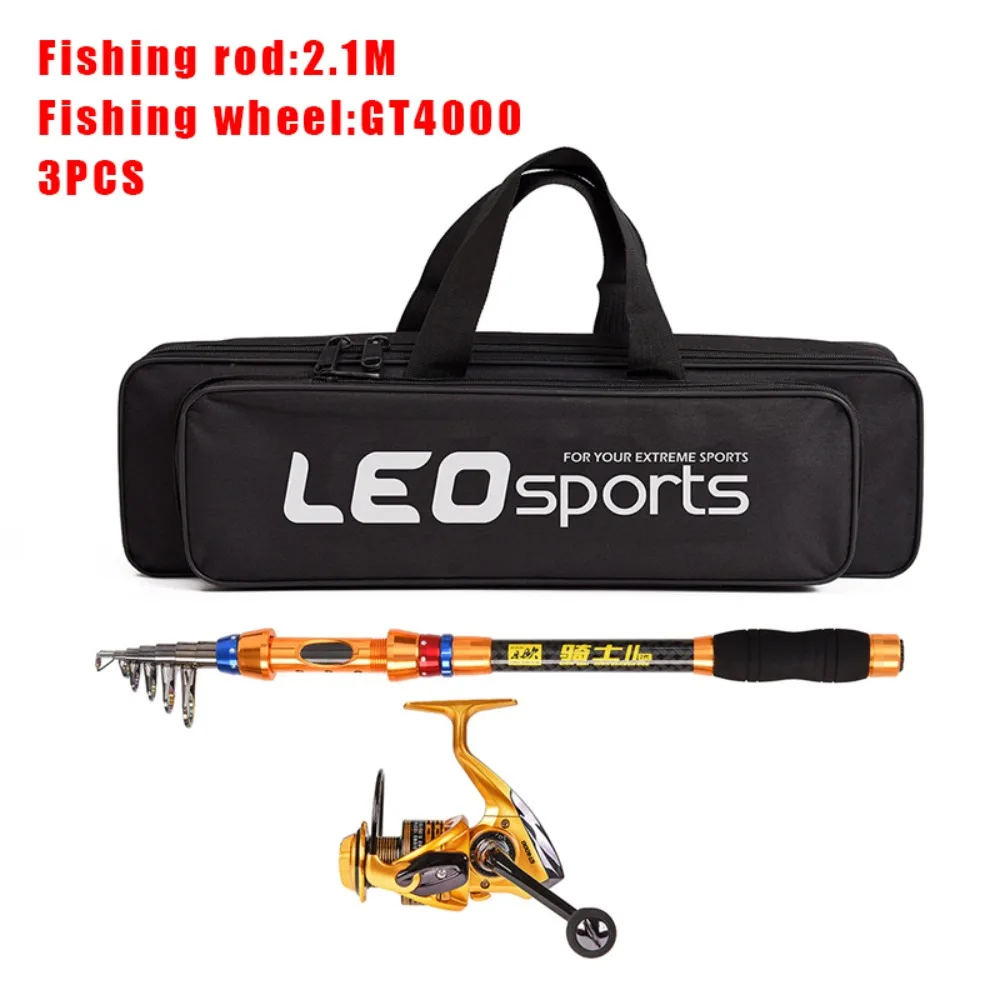 1.8-3.6m Feeder Sea Pole Combo Carbon Telescopic Spinning Fishing