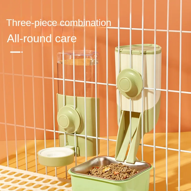 500ML pet parrot bird feeding waterer cat dog cage hanging waterer pigeon rabbit small pet automatic feeding water bowl