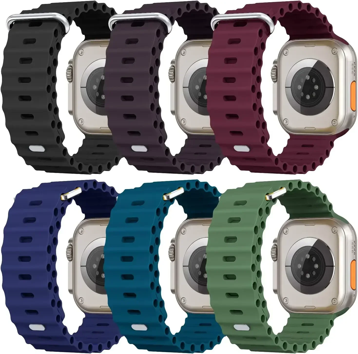 Ocean Silicone Strap for Apple Watch - Durable and Stylish Wristband