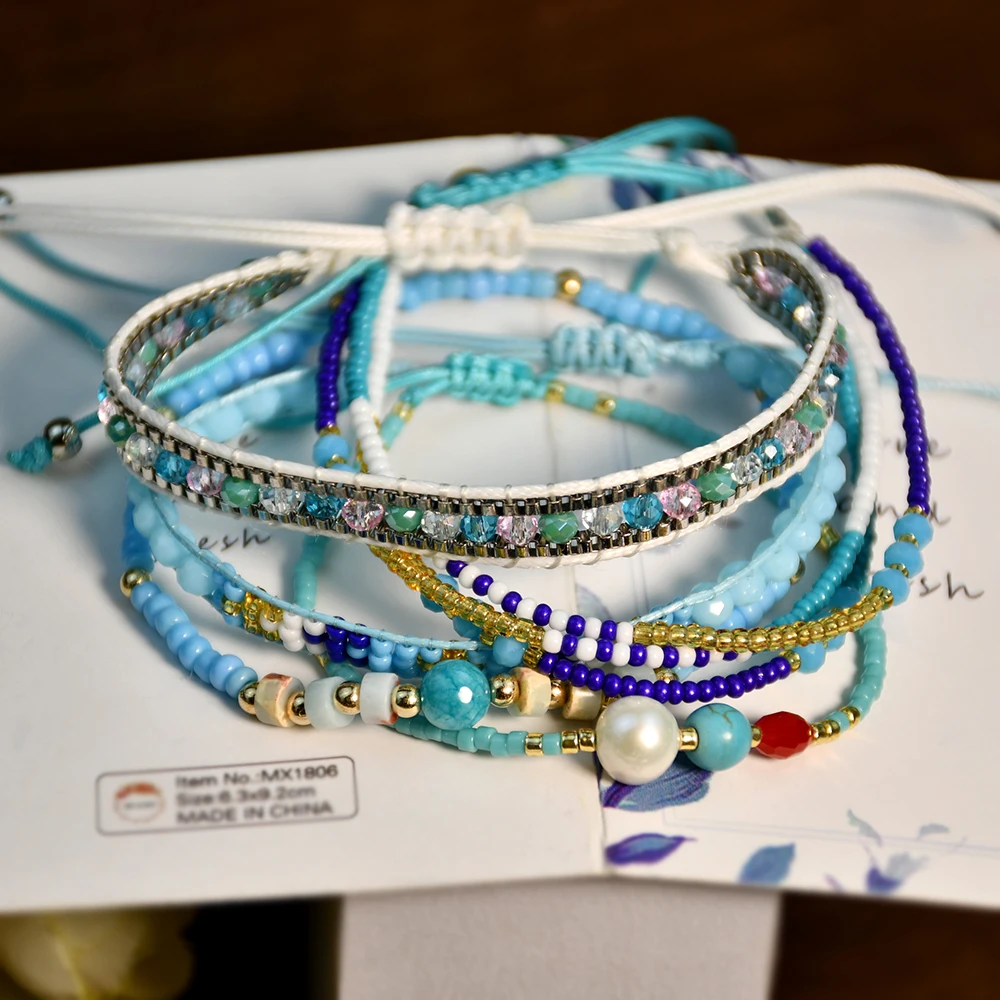 Yumfeel New Vintage Style Bracelets & Bangles for Women Beach Bohemian Colorful Bracelet Jewelry Gifts bangle bracelet