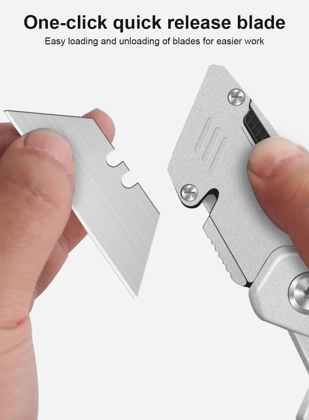 Faltbares Universalmesser mit Schraubendreher, Robustes SK5-Messer, Tragbares Taschenmesser für Kartonschneiden & DIY-Reparaturen – Detail 10